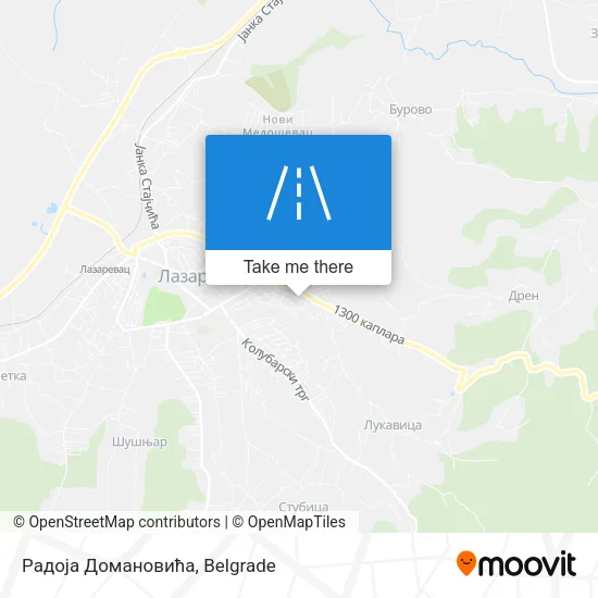 Радоја Домановића map