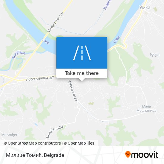 Милице Томић map