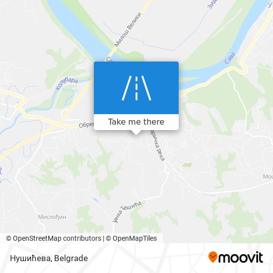 Нушићева map