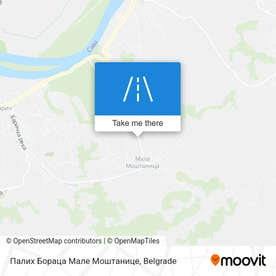 Палих Бораца Мале Моштанице map