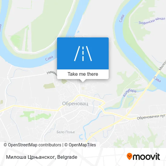 Милоша Црњанског map