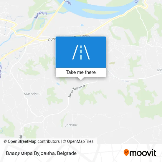 Владимира Вујовића map