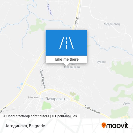 Јагодинска map