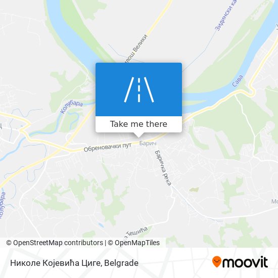 Николе Којевића Циге map