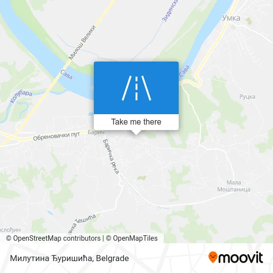 Милутина Ђуришића map