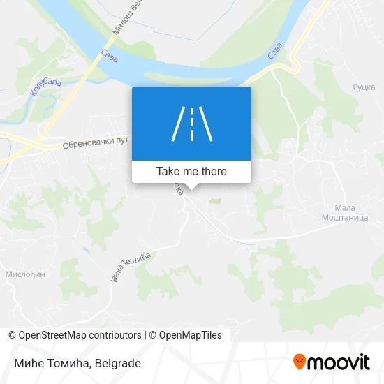 Миће Томића map