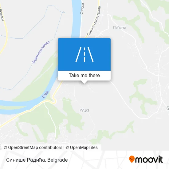 Синише Радића map