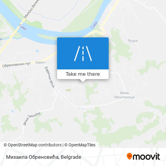 Михаила Обреновића map