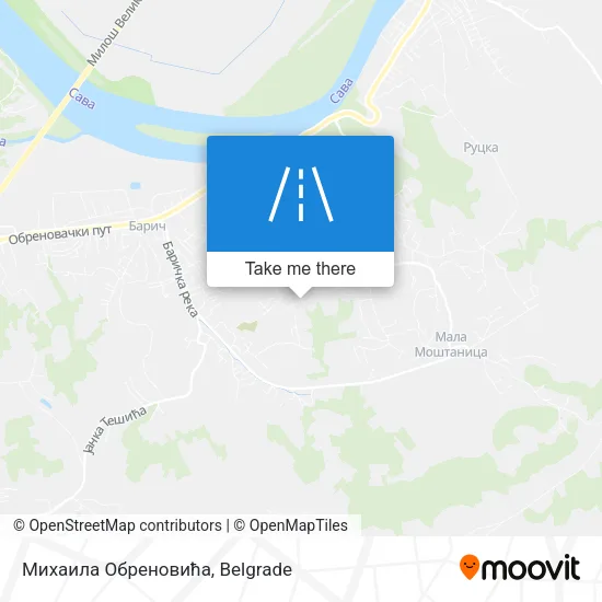 Михаила Обреновића map