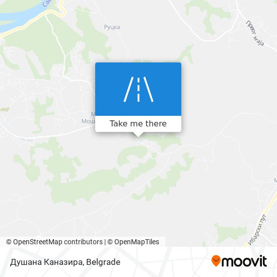 Душана Каназира map