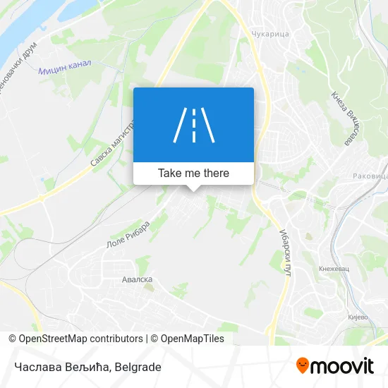 Часлава Вељића map