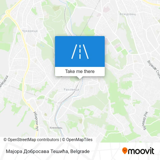 Мајора Добросава Тешића map