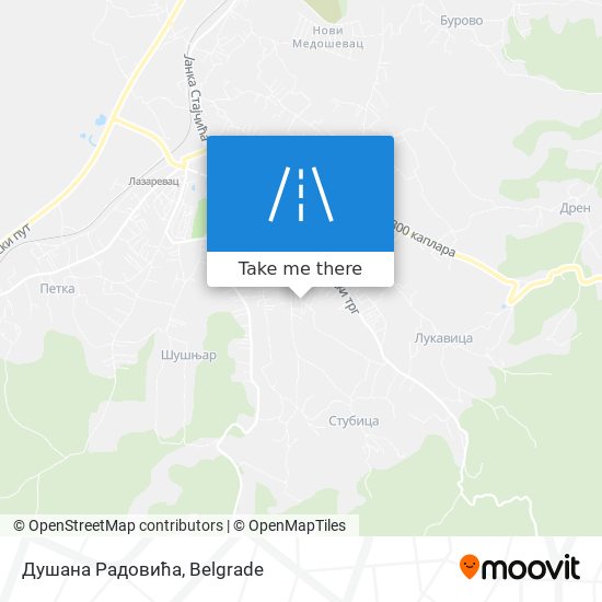 Душана Радовића map