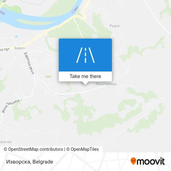 Изворска map