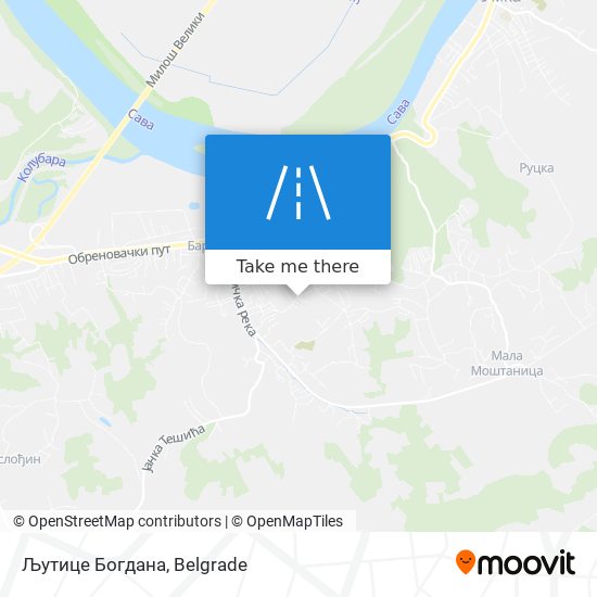 Љутице Богдана map