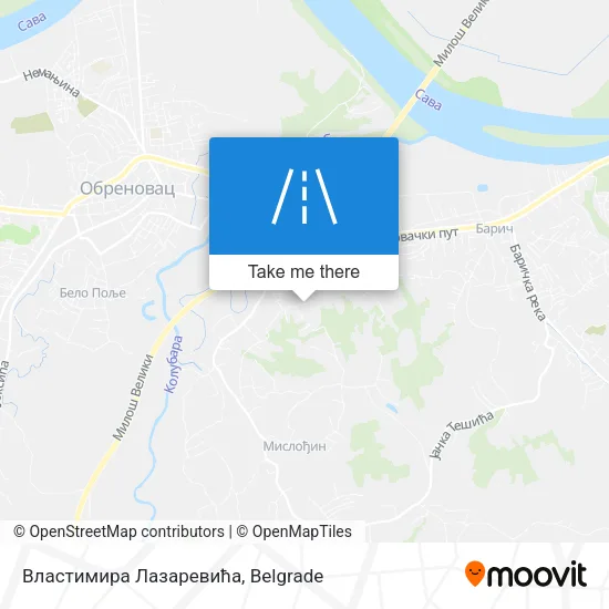 Властимира Лазаревића map