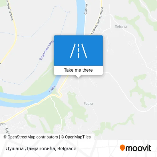 Душана Дамјановића map