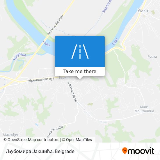 Љубомира Јакшића map