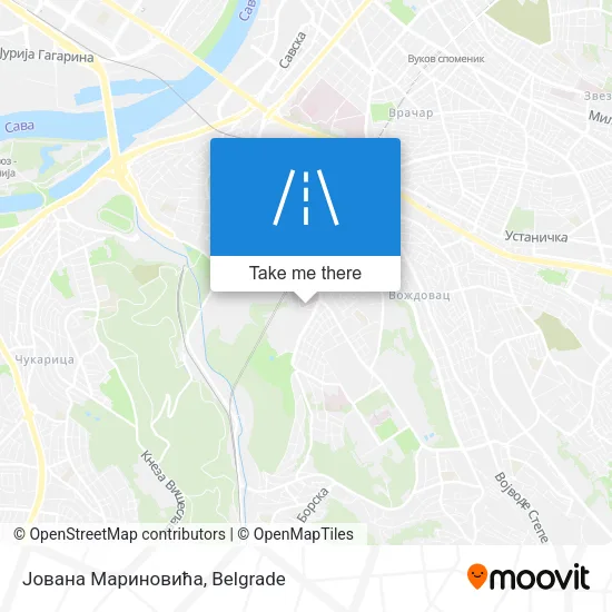 Јована Мариновића map
