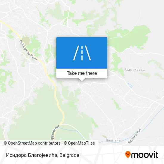 Исидора Благојевића map