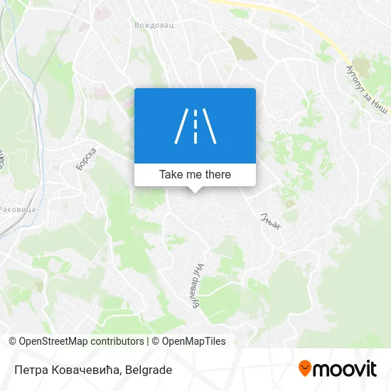 Петра Ковачевића map