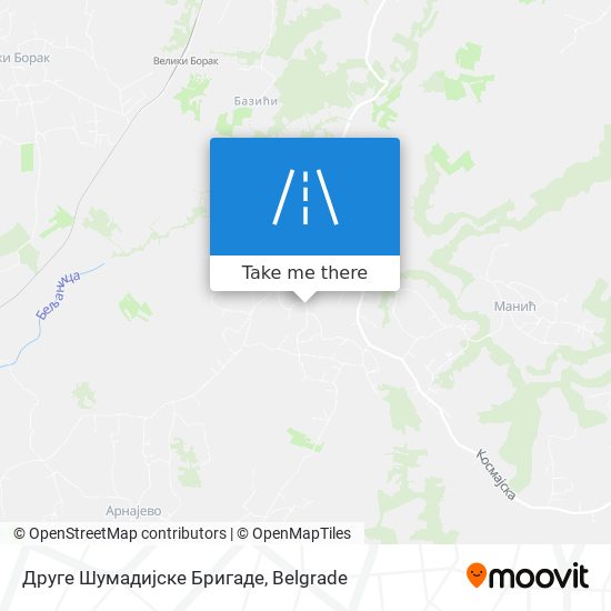 Друге Шумадијске Бригаде map