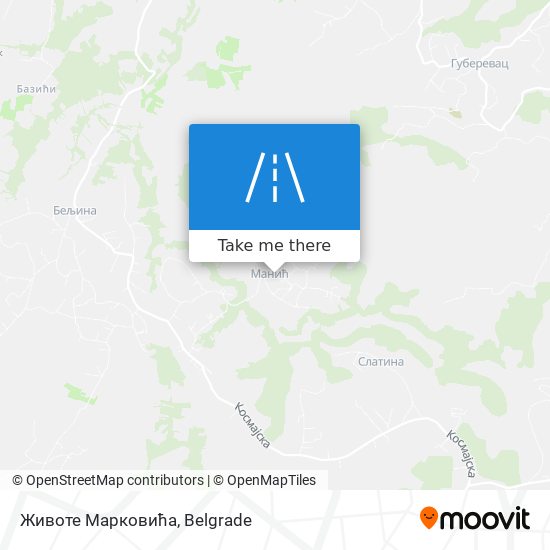 Животе Марковића map