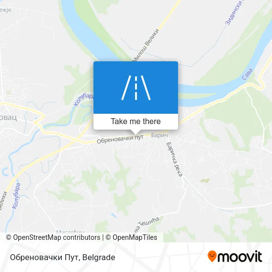 Обреновачки Пут map