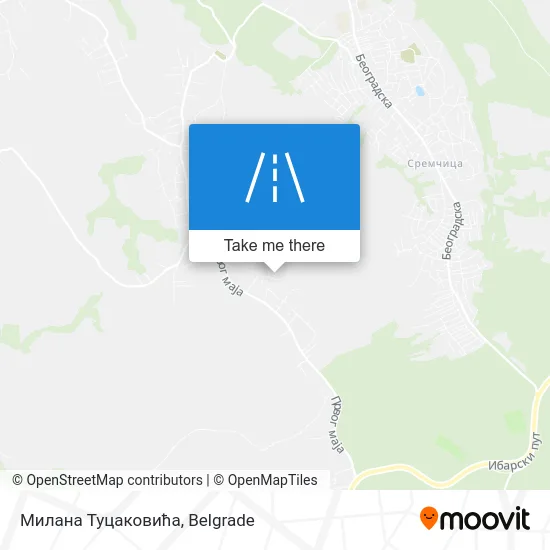 Милана Туцаковића map