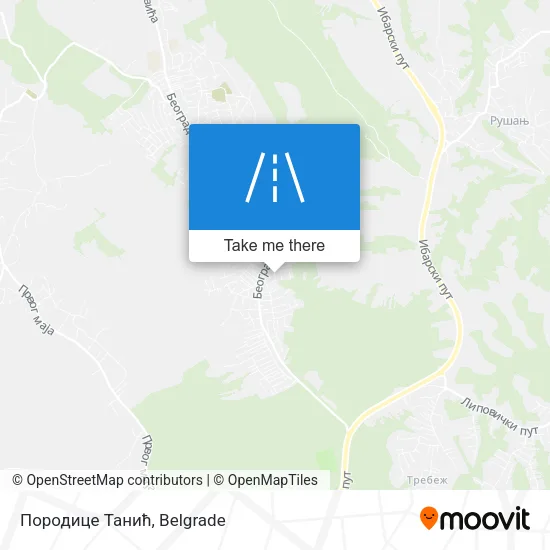 Породице Танић map