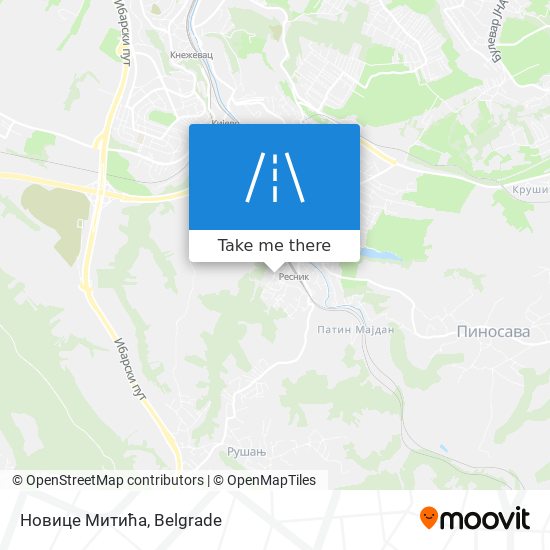 Новице Митића map