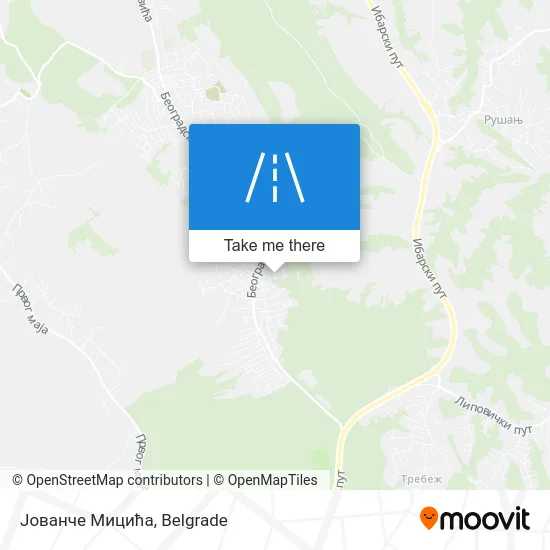 Јованче Мицића map