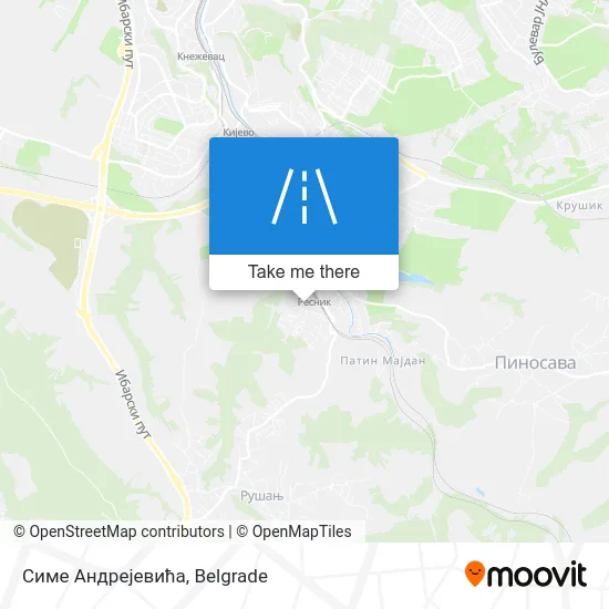 Симе Андрејевића map