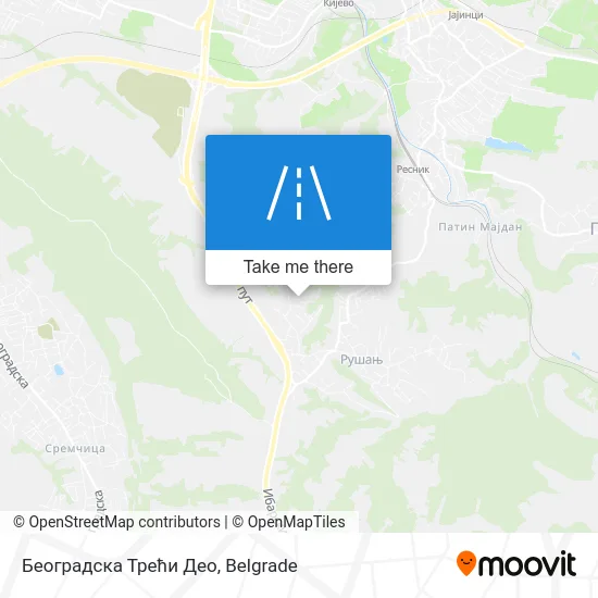 Београдска Трећи Део map