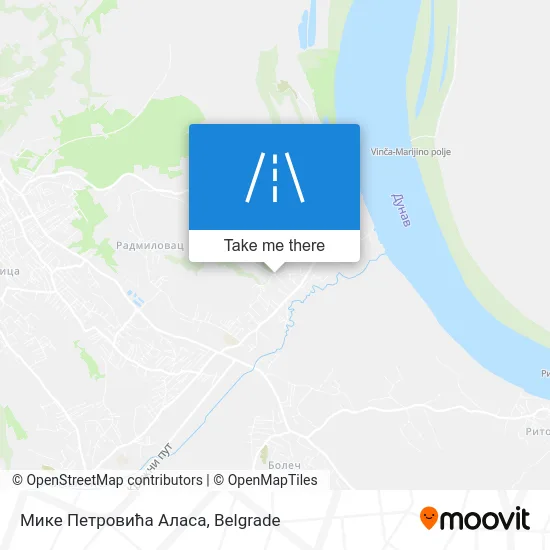 Мике Петровића Аласа map