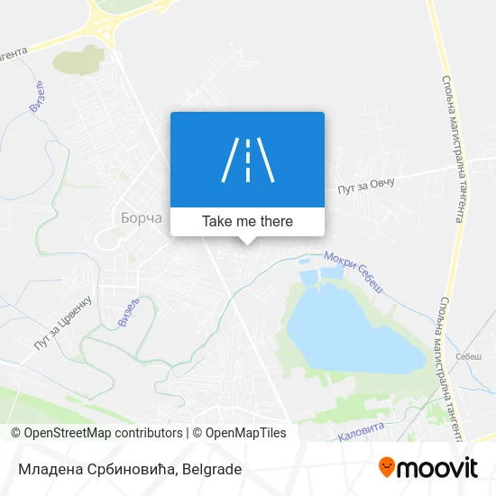 Младена Србиновића map