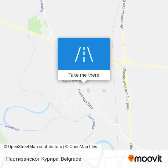 Партизанског Курира map