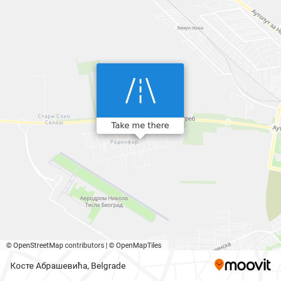 Косте Абрашевића map