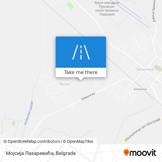 Мојсија Лазаревића map