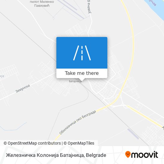 Железничка Колонија Батајница map