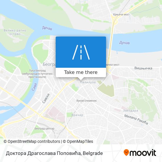 Доктора Драгослава Поповића map