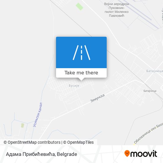 Адама Прибићевића map