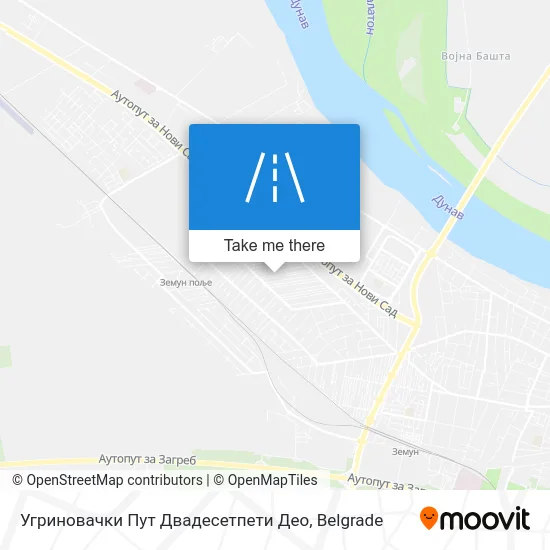 Угриновачки Пут Двадесетпети Део map