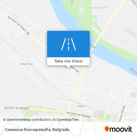 Симеона Кончаревића map