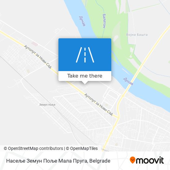 Насеље Земун Поље Мала Пруга map