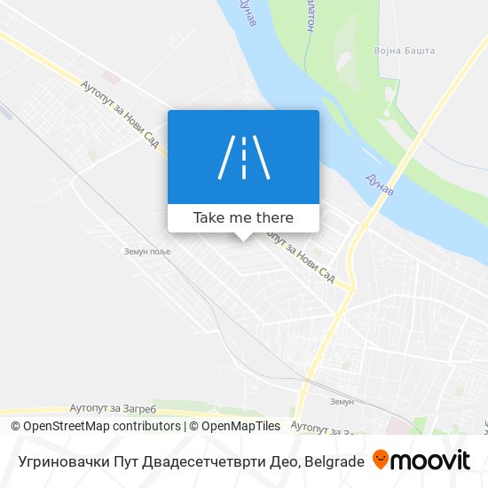 Угриновачки Пут Двадесетчетврти Део map