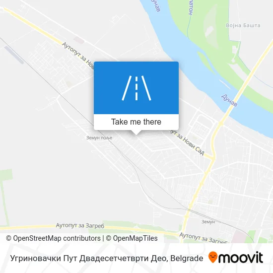 Угриновачки Пут Двадесетчетврти Део map