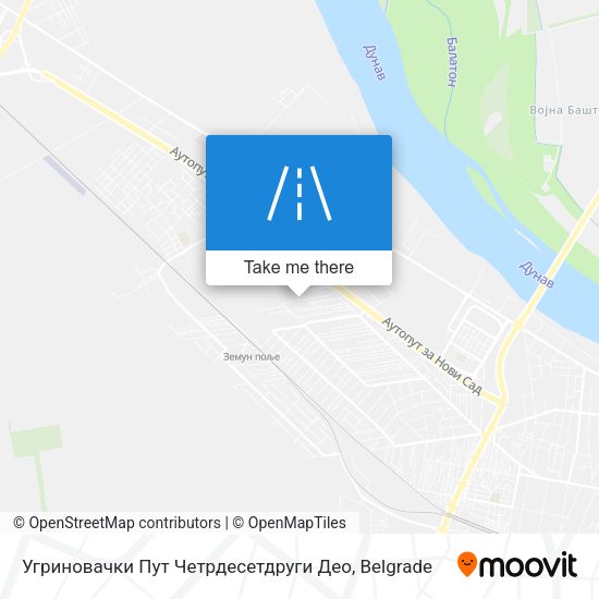 Угриновачки Пут Четрдесетдруги Део map