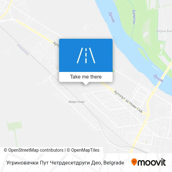 Угриновачки Пут Четрдесетдруги Део map