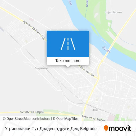 Угриновачки Пут Двадесетдруги Део map